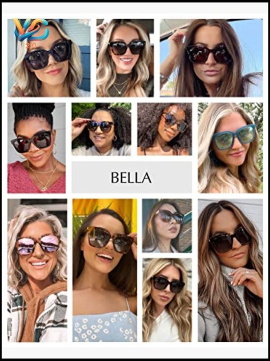 Oversized Square Sunglasses UV400 Polarized Protection Classic Chic Style main image 7